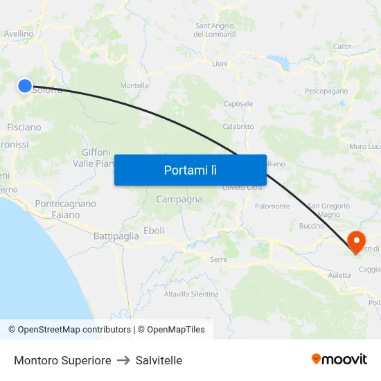 Montoro Superiore to Salvitelle map