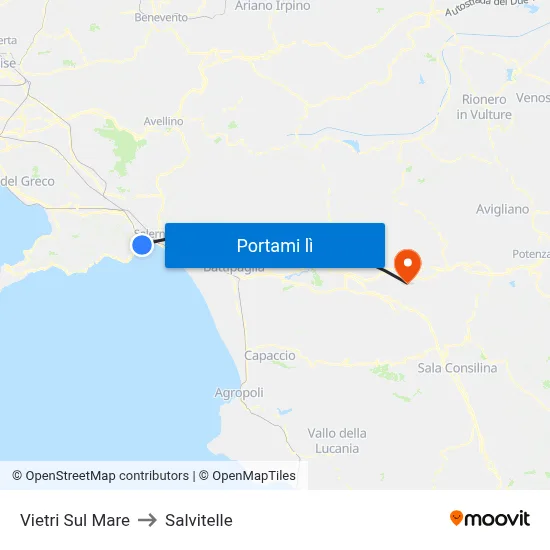 Vietri Sul Mare to Salvitelle map