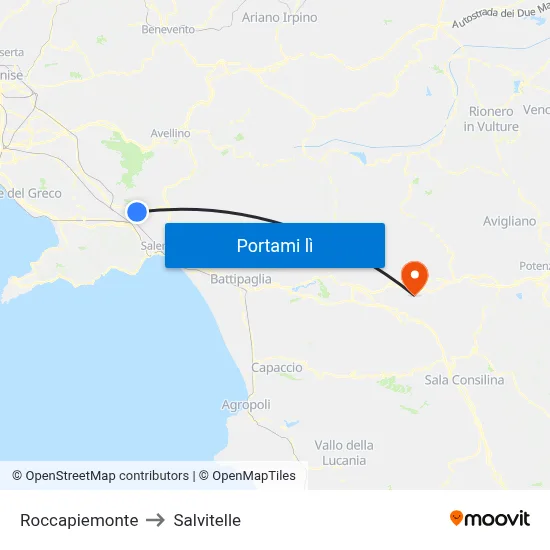 Roccapiemonte to Salvitelle map