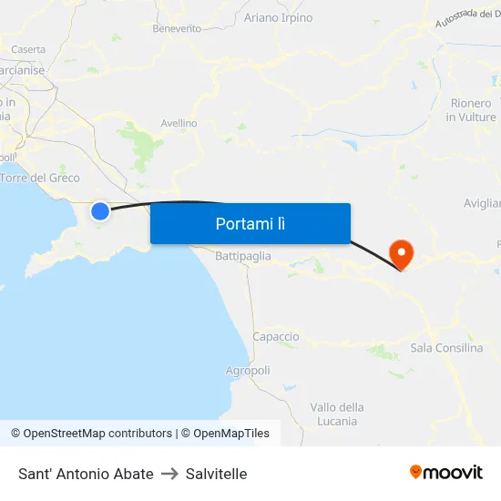 Sant' Antonio Abate to Salvitelle map