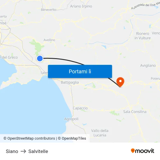Siano to Salvitelle map