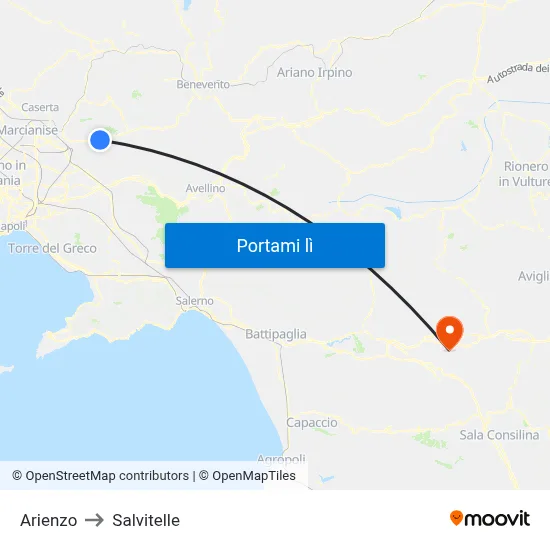 Arienzo to Salvitelle map