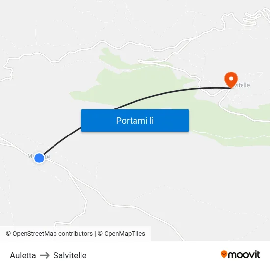 Auletta to Salvitelle map