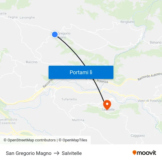San Gregorio Magno to Salvitelle map
