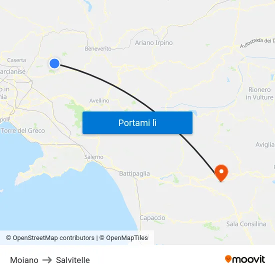 Moiano to Salvitelle map