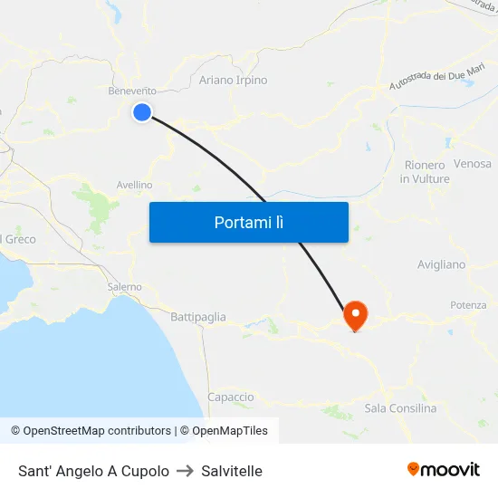 Sant' Angelo A Cupolo to Salvitelle map