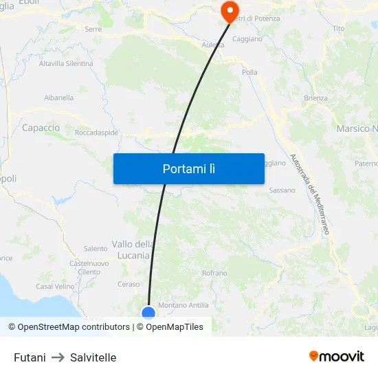 Futani to Salvitelle map