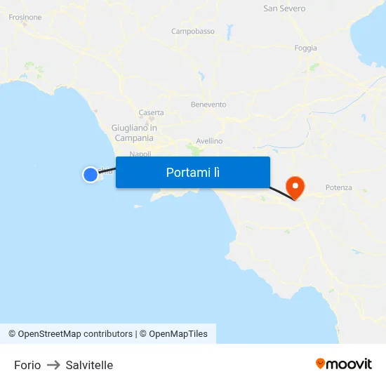Forio to Salvitelle map