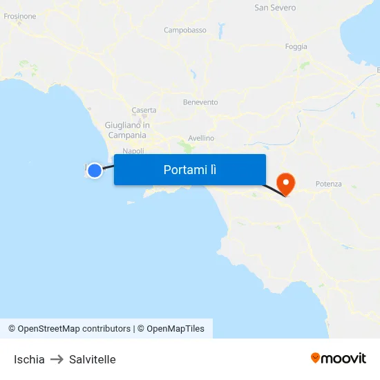 Ischia to Salvitelle map