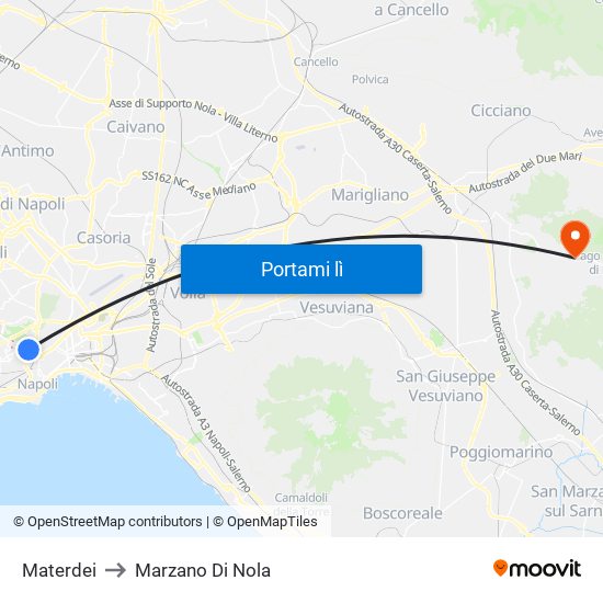 Materdei to Marzano Di Nola map