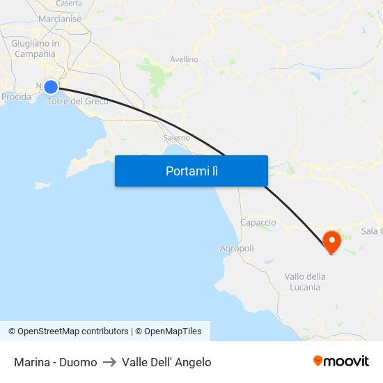 Marina - Duomo to Valle Dell' Angelo map
