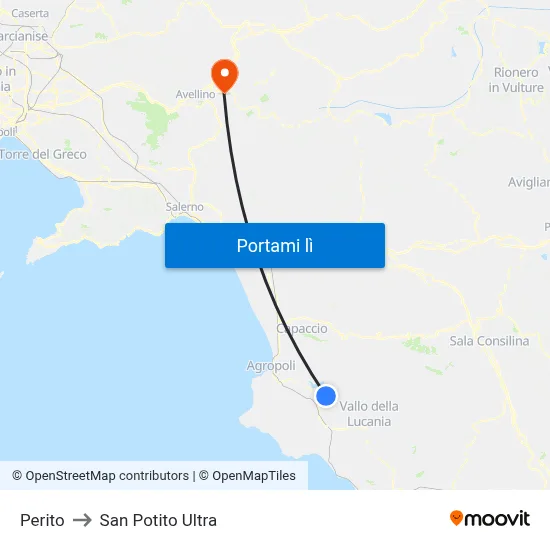 Perito to San Potito Ultra map