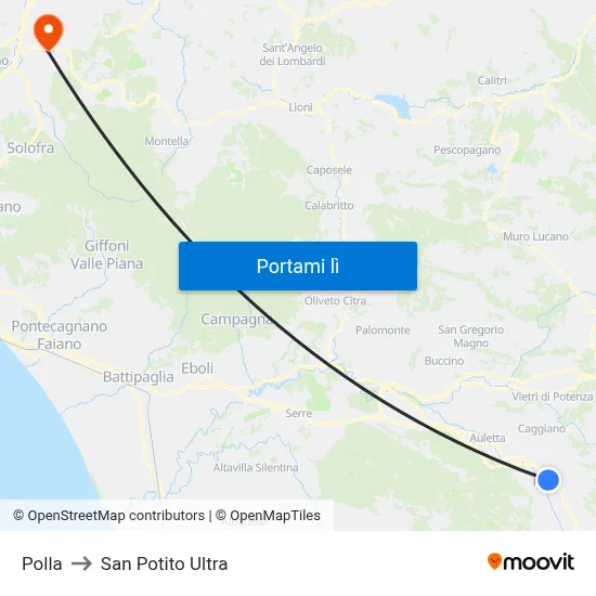 Polla to San Potito Ultra map