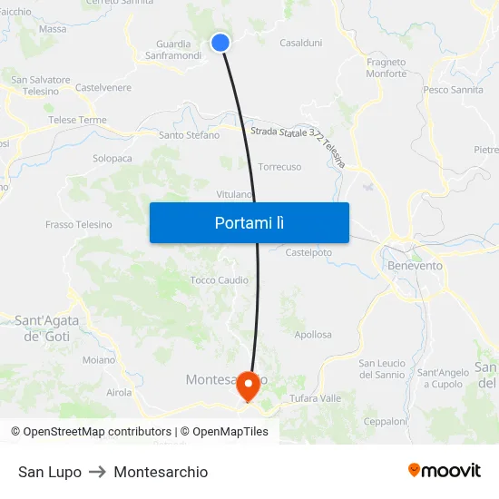 San Lupo to Montesarchio map