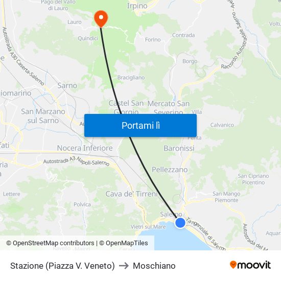 Stazione (Piazza V. Veneto) to Moschiano map