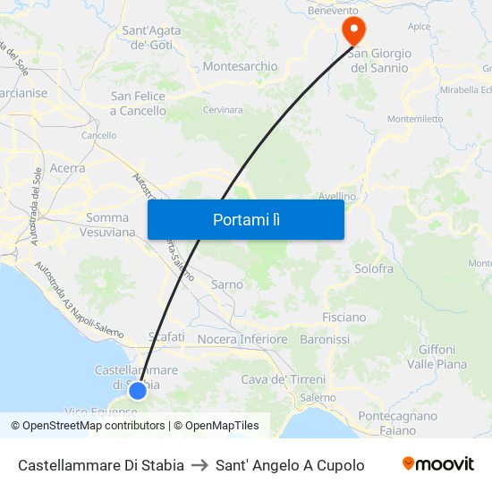 Castellammare Di Stabia to Sant' Angelo A Cupolo map