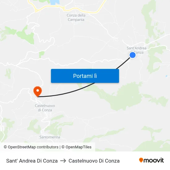 Sant' Andrea Di Conza to Castelnuovo Di Conza map