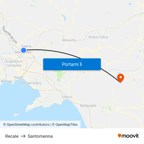 Recale to Santomenna map