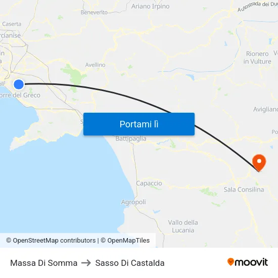 Massa Di Somma to Sasso Di Castalda map