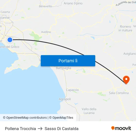 Pollena Trocchia to Sasso Di Castalda map