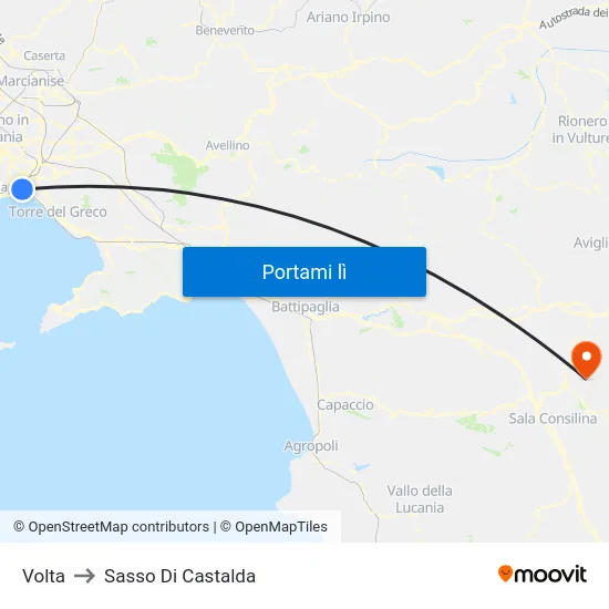 Volta to Sasso Di Castalda map