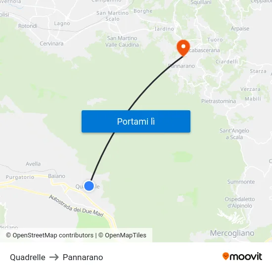 Quadrelle to Pannarano map