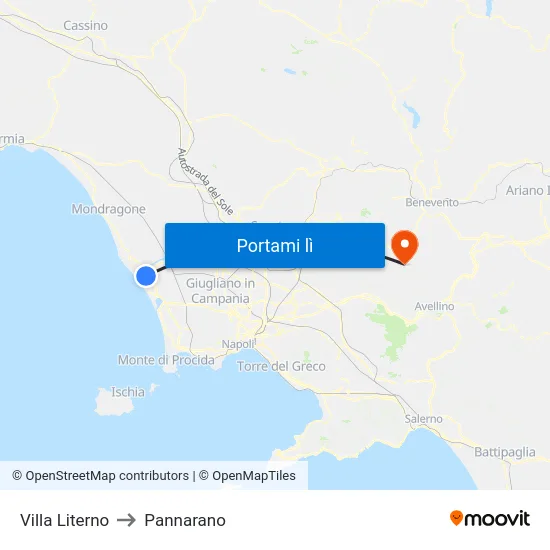 Villa Literno to Pannarano map