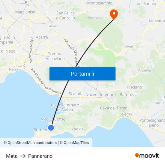Meta to Pannarano map