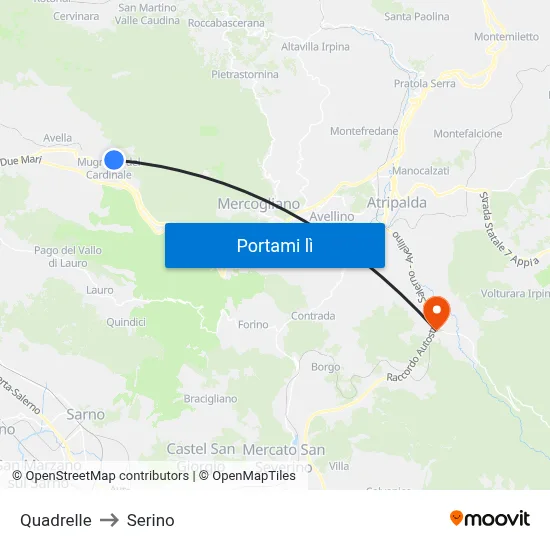 Quadrelle to Serino map