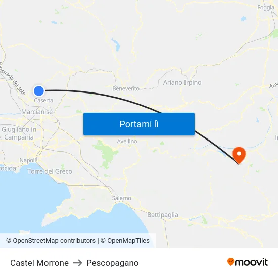 Castel Morrone to Pescopagano map