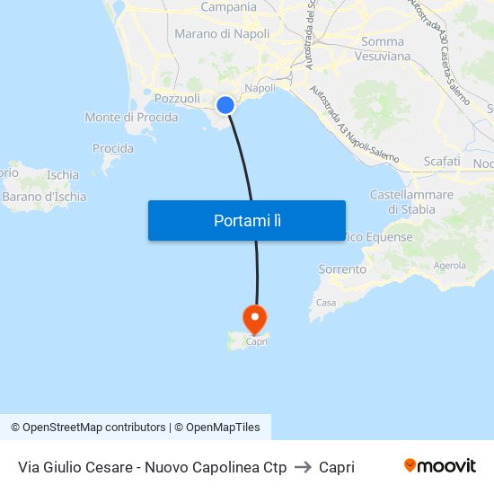 Via Giulio Cesare - Nuovo Capolinea Ctp to Capri map