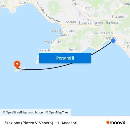 Stazione (Piazza V. Veneto) to Anacapri map