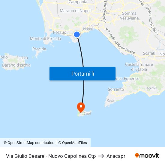 Via Giulio Cesare - Nuovo Capolinea Ctp to Anacapri map