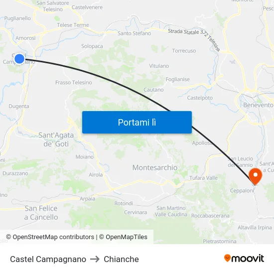 Castel Campagnano to Chianche map