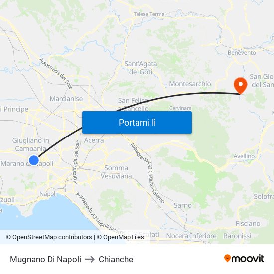 Mugnano Di Napoli to Chianche map