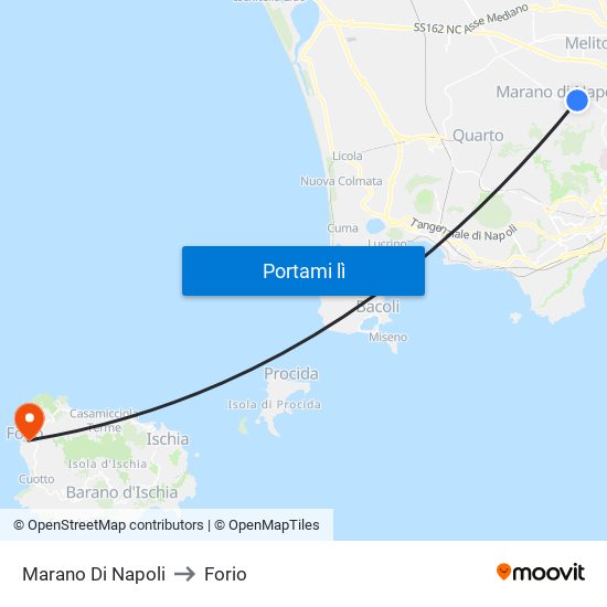 Marano Di Napoli to Forio map