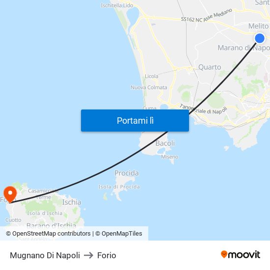 Mugnano Di Napoli to Forio map