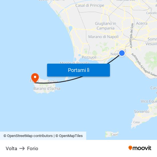 Volta to Forio map