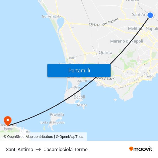 Sant' Antimo to Casamicciola Terme map