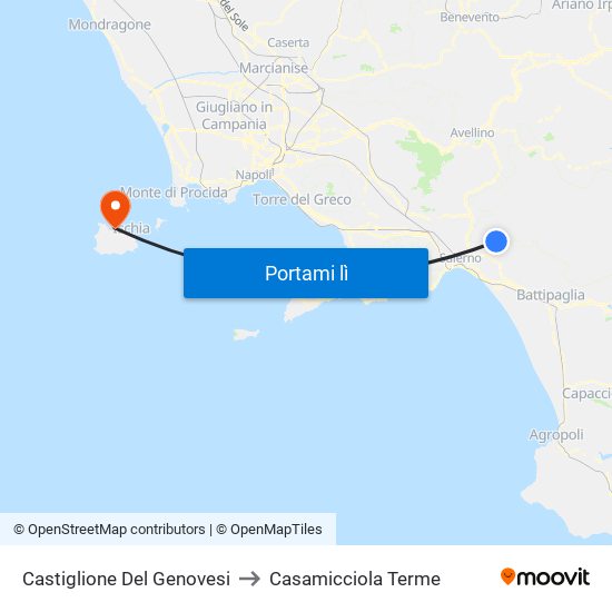 Castiglione Del Genovesi to Casamicciola Terme map