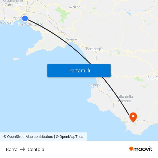 Barra to Centola map