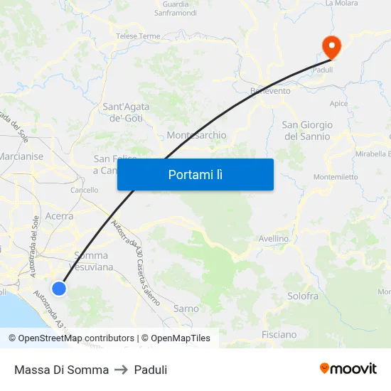 Massa Di Somma to Paduli map