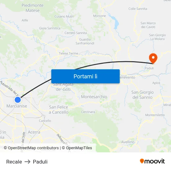 Recale to Paduli map
