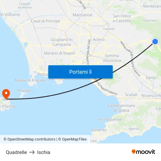 Quadrelle to Ischia map
