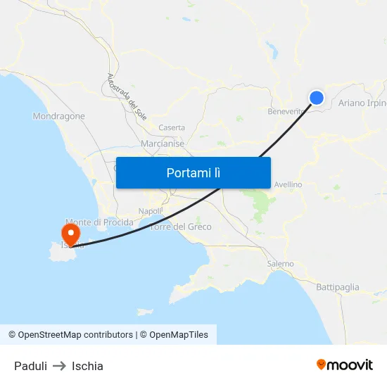 Paduli to Ischia map