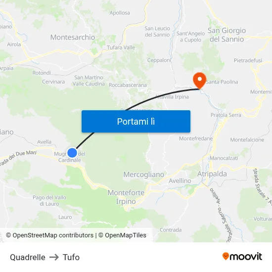 Quadrelle to Tufo map