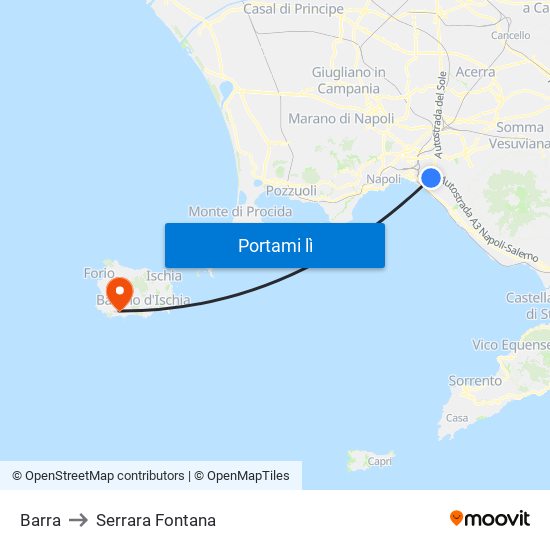 Barra to Serrara Fontana map