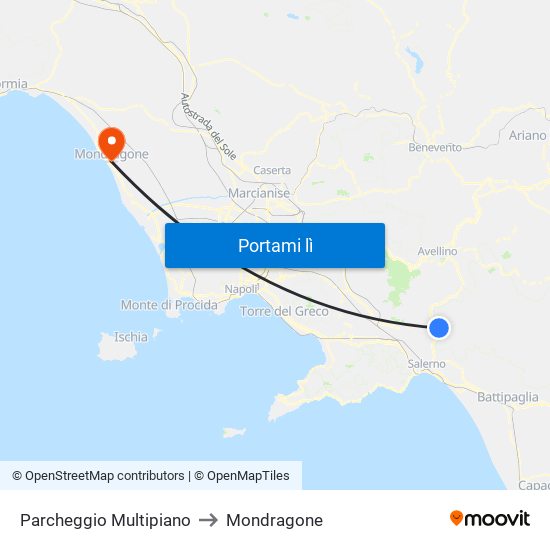 Parcheggio Multipiano to Mondragone map