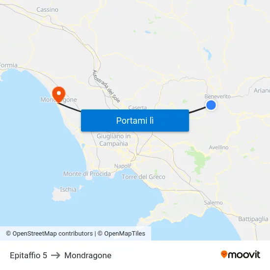 Epitaffio 5 to Mondragone map