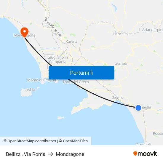Bellizzi, Via Roma to Mondragone map